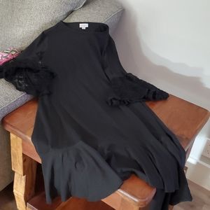 Black mid length dress